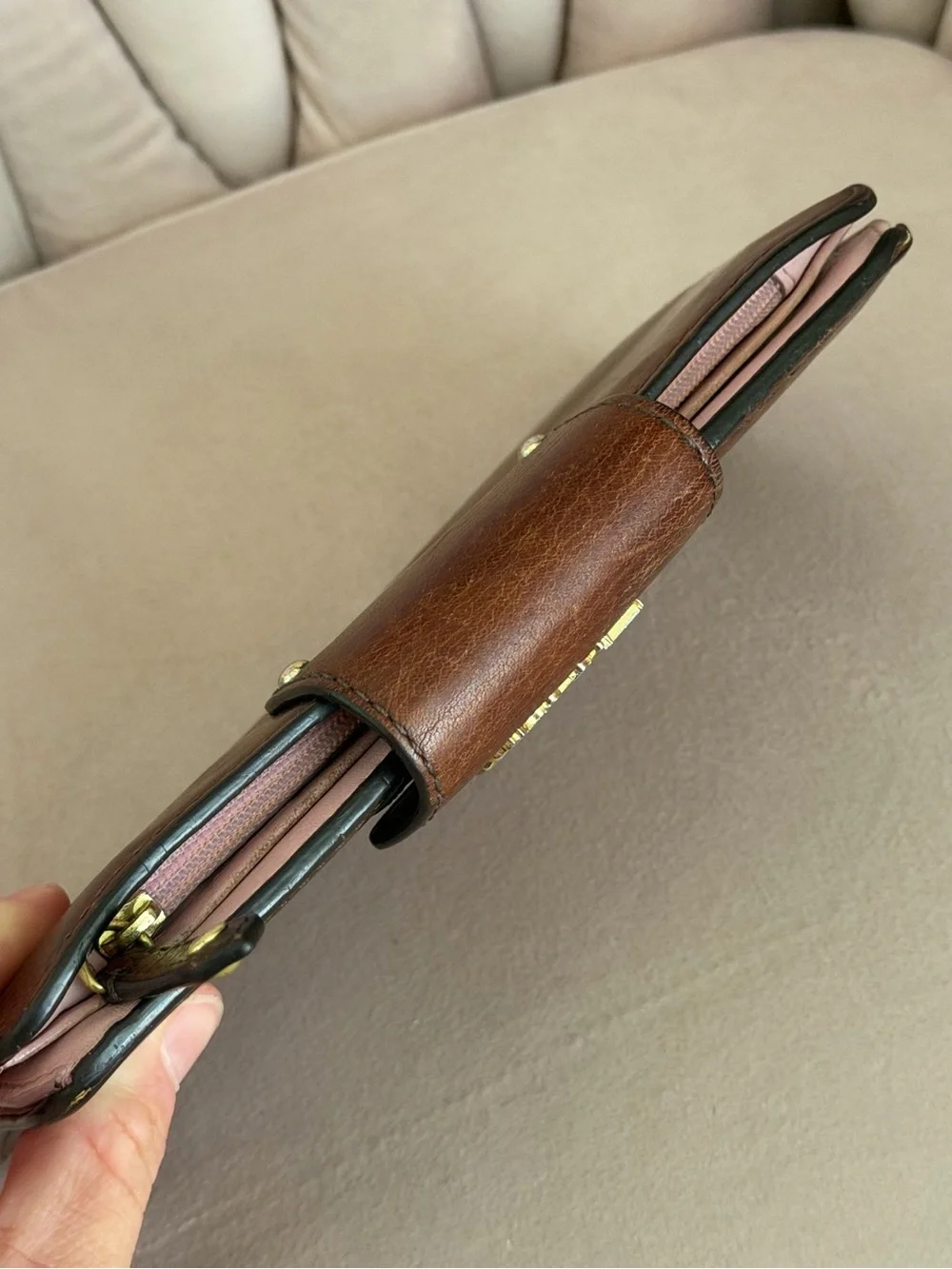 Coach Brown Leather Continental Wallet with Signature Horse & Carriage Plaque